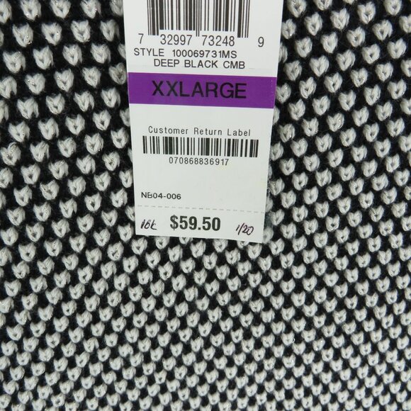 Charter Club Women's Black White Sweater XXL NWT $59.50 - Picture 7 of 7